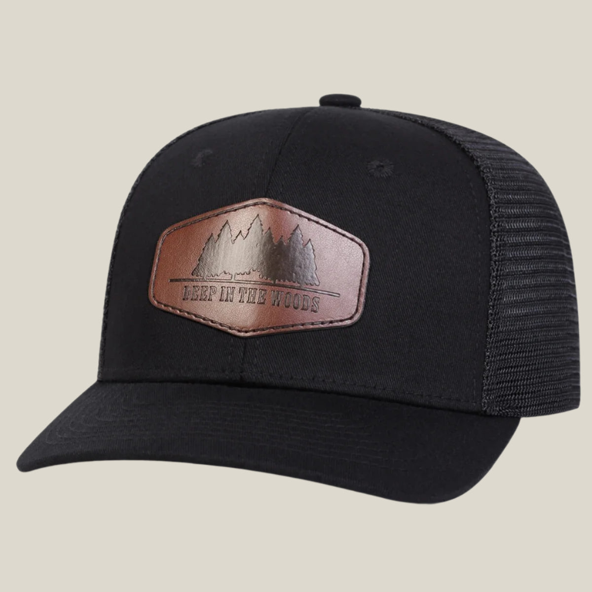 Oakern Adjustable Leather Patch Trucker Hat (Gift)